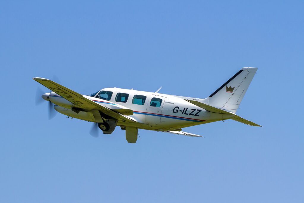 Piper Navajo in flight